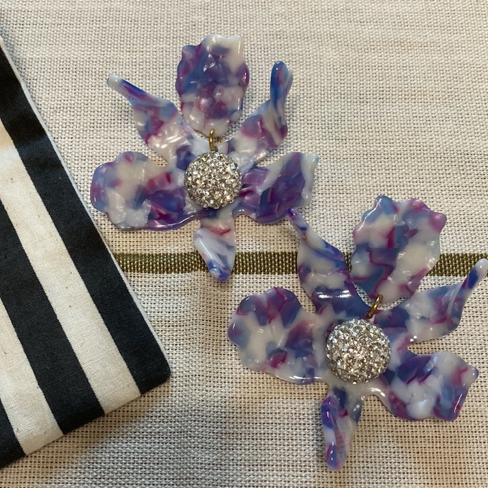 Lele Sadoughi Crystal Lily Earrings